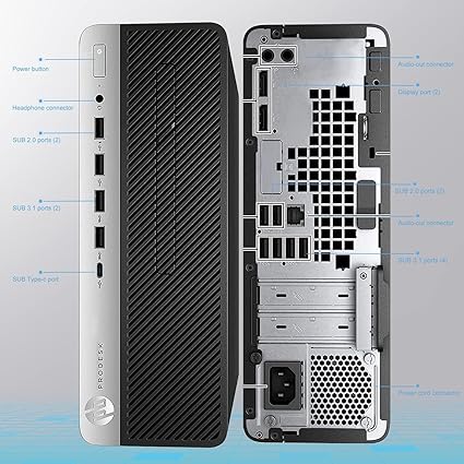 HP Prodesk 600 G4 MT Micro TOWER - Intel Core i5-8500 3.0Ghz,16GB ,256GB SSD,DVDRW, Windows 10 PRO